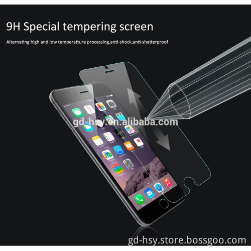 HUYSHE hot selling 0.3mm 9h two smart Keys touch tempered glass screen protector for iphone 6/6plus